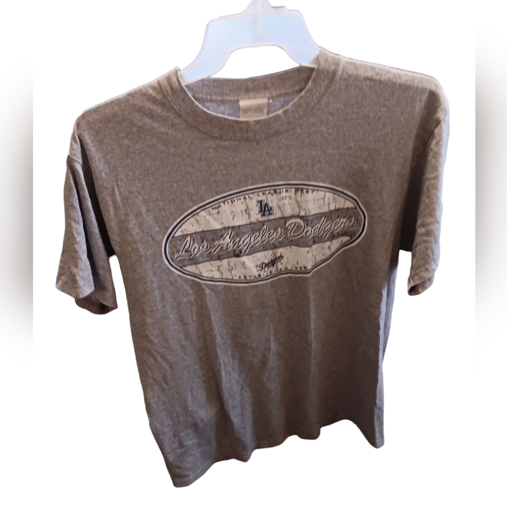 Los Angeles Dodgers Mens Gray T-SHIRT SIZE Large